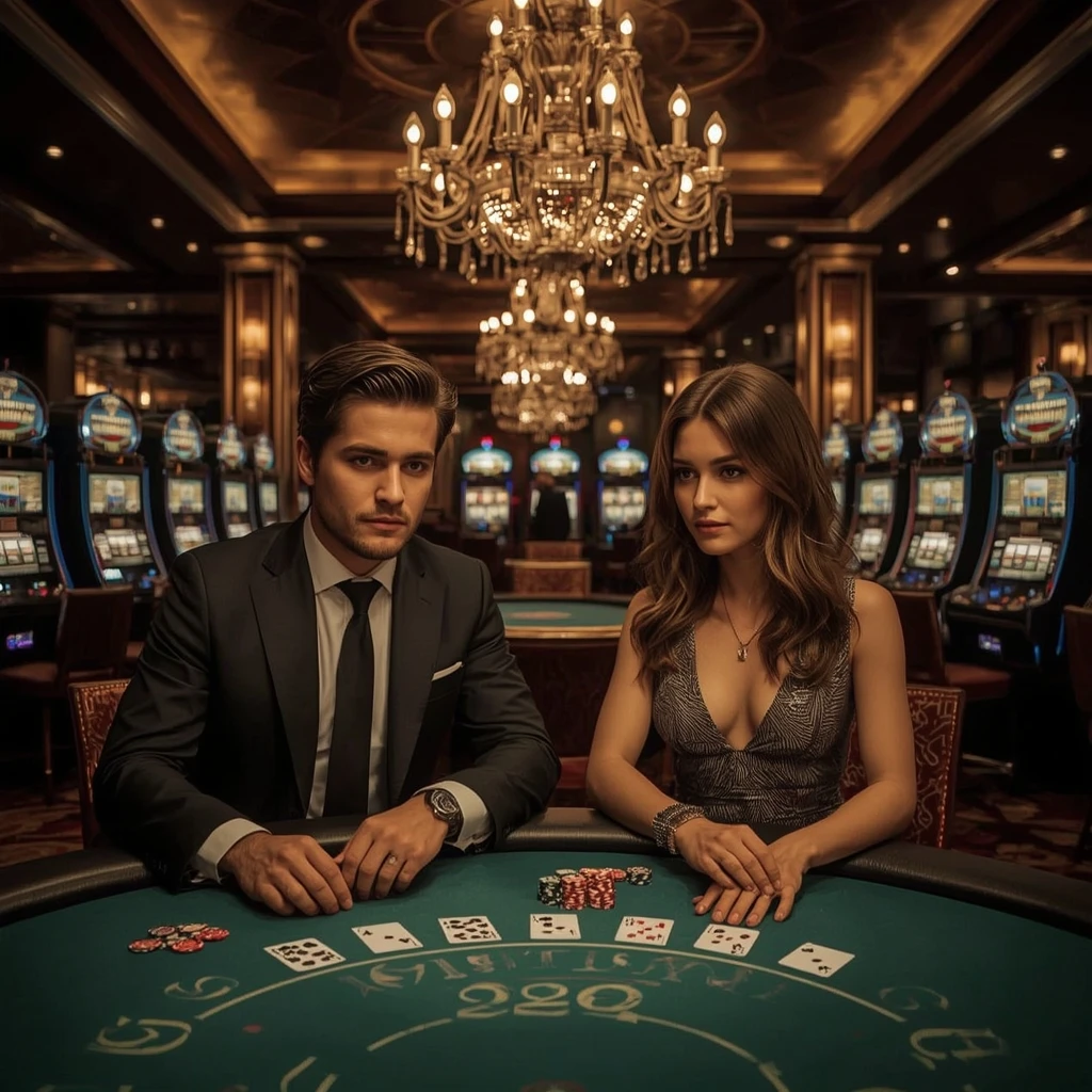 Dos jugadores de póker en ALF CASINO
